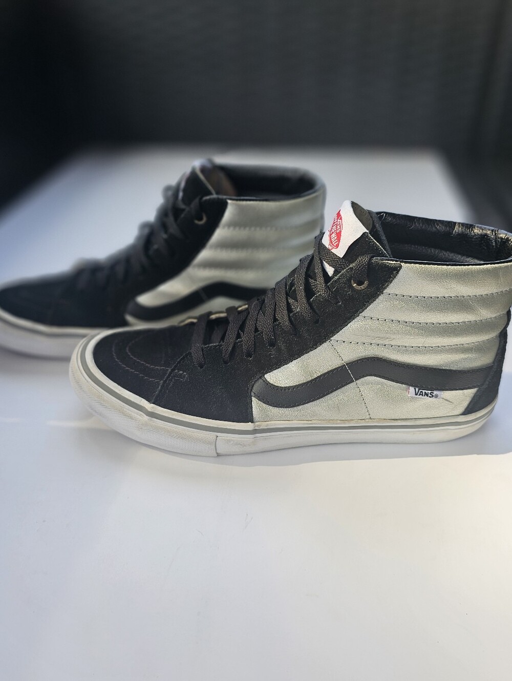 Vans Sk8-Hi Pro Classics Men's Size 11 Black & Silver Skate Shoes